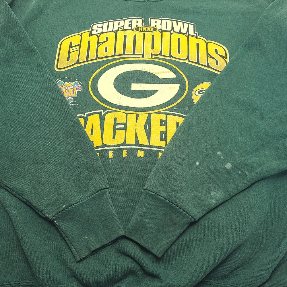 Vintage 90s Green Bay Packers Super Bowl XXXI Champions XXL Delta Sweatshirt NFL